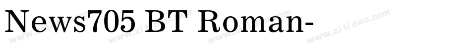 News705 BT Roman字体转换